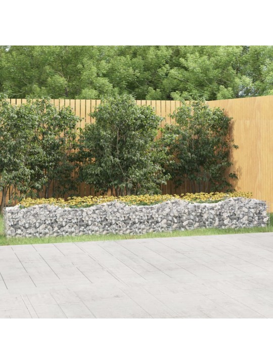 Klenutý gabion vyvýšený záhon 400x50x50 cm pozinkované železo