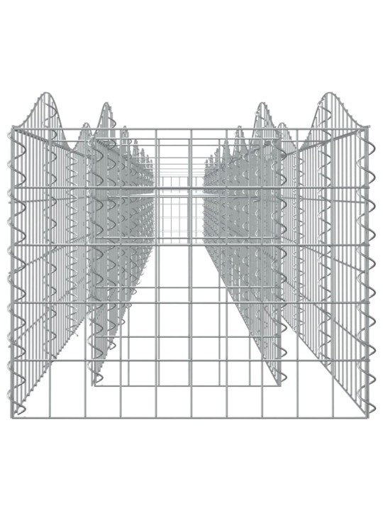 Klenutý gabion vyvýšený záhon 600x50x50 cm pozinkované železo