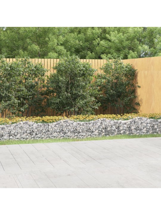 Klenutý gabion vyvýšený záhon 600x50x50 cm pozinkované železo