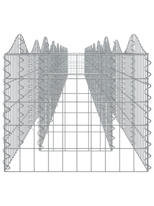 Klenutý gabion vyvýšený záhon 800x50x50 cm pozinkované železo