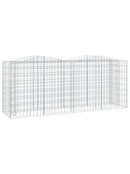Klenutý gabion vyvýšený záhon 200x50x100 cm pozinkované železo