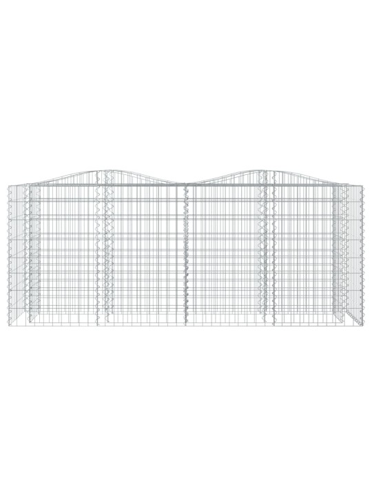 Klenutý gabion vyvýšený záhon 200x50x100 cm pozinkované železo