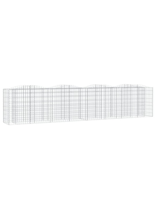 Klenutý gabion vyvýšený záhon 400x50x100 cm pozinkované železo