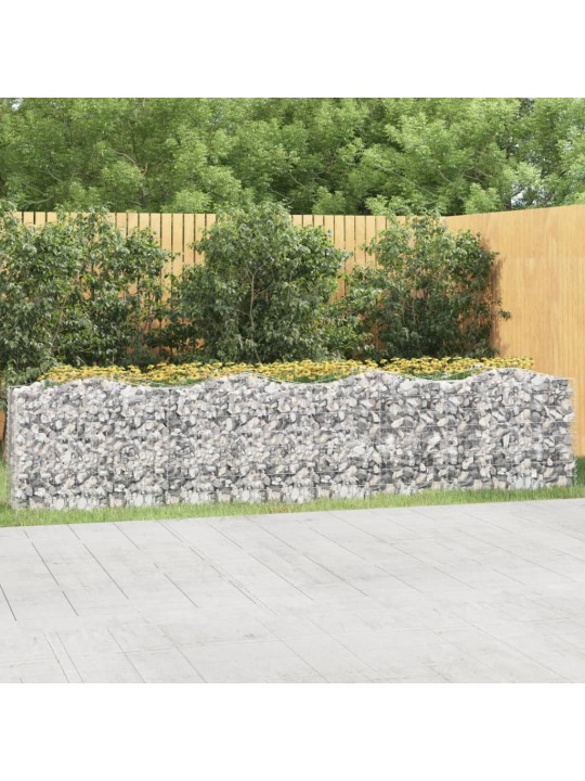 Klenutý gabion vyvýšený záhon 400x50x100 cm pozinkované železo