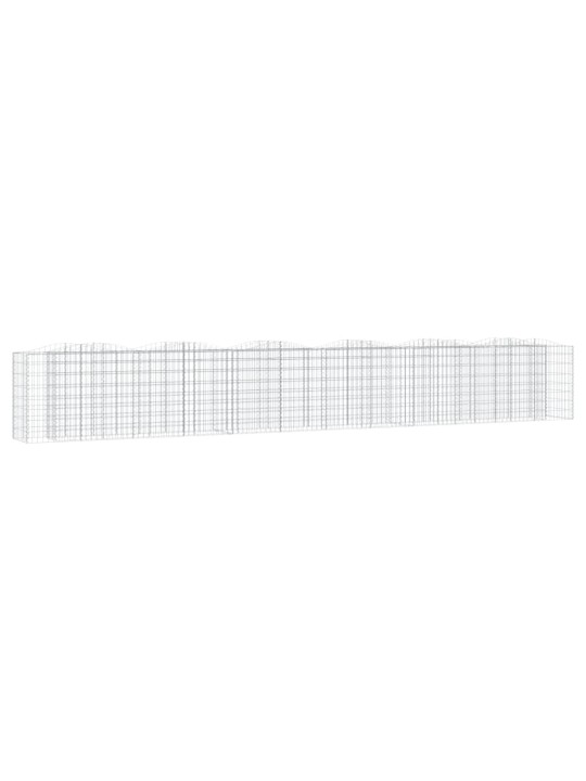 Klenutý gabion vyvýšený záhon 600x50x100 cm pozinkované železo