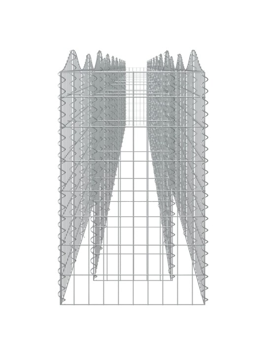 Klenutý gabion vyvýšený záhon 800x50x100 cm pozinkované železo