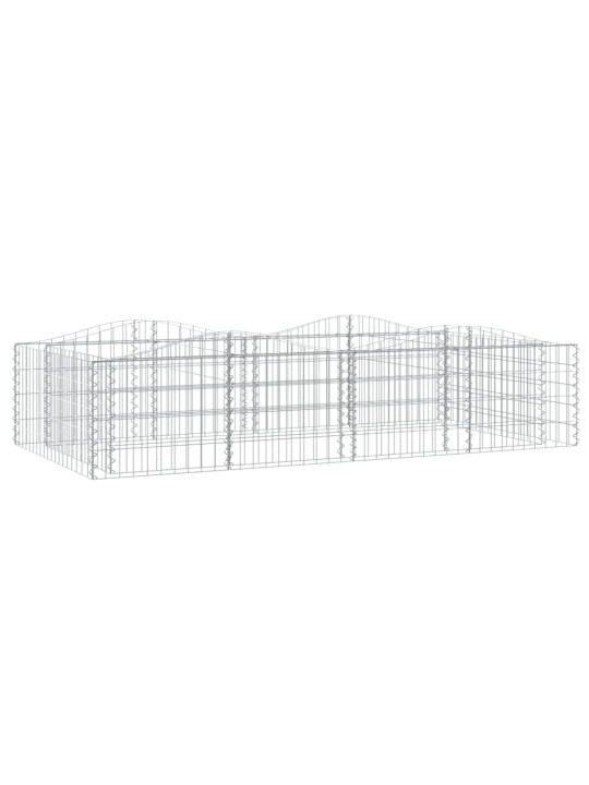 Klenutý gabion vyvýšený záhon 200x100x50 cm pozinkované železo