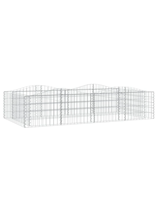 Klenutý gabion vyvýšený záhon 200x100x50 cm pozinkované železo