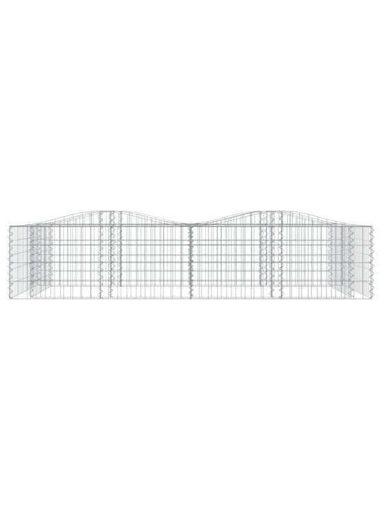 Klenutý gabion vyvýšený záhon 200x100x50 cm pozinkované železo