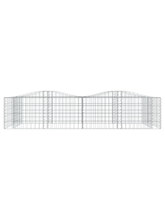Klenutý gabion vyvýšený záhon 200x100x50 cm pozinkované železo