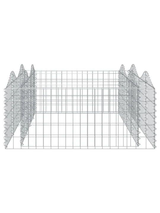 Klenutý gabion vyvýšený záhon 200x100x50 cm pozinkované železo