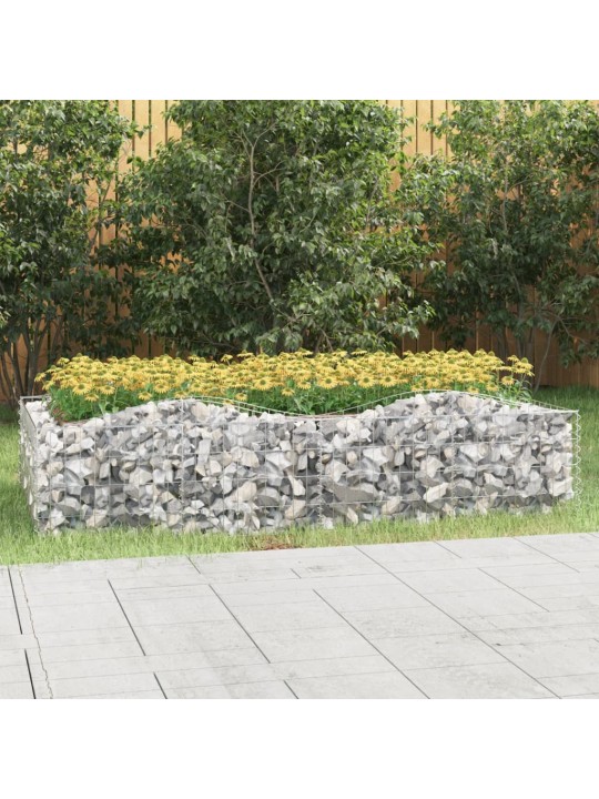 Klenutý gabion vyvýšený záhon 200x100x50 cm pozinkované železo