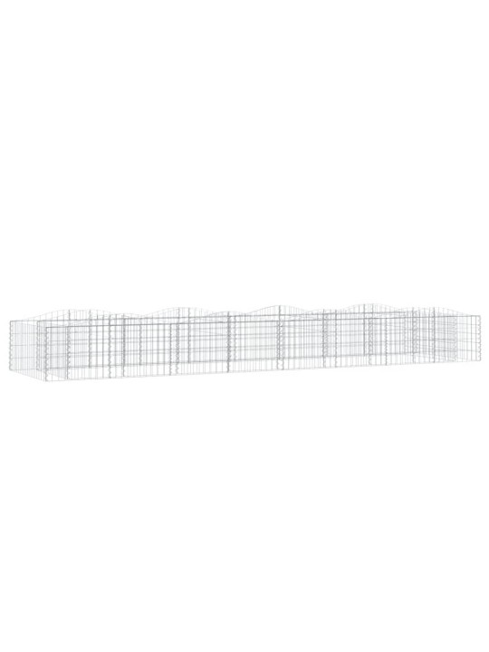 Klenutý gabion vyvýšený záhon 400x100x50 cm pozinkované železo