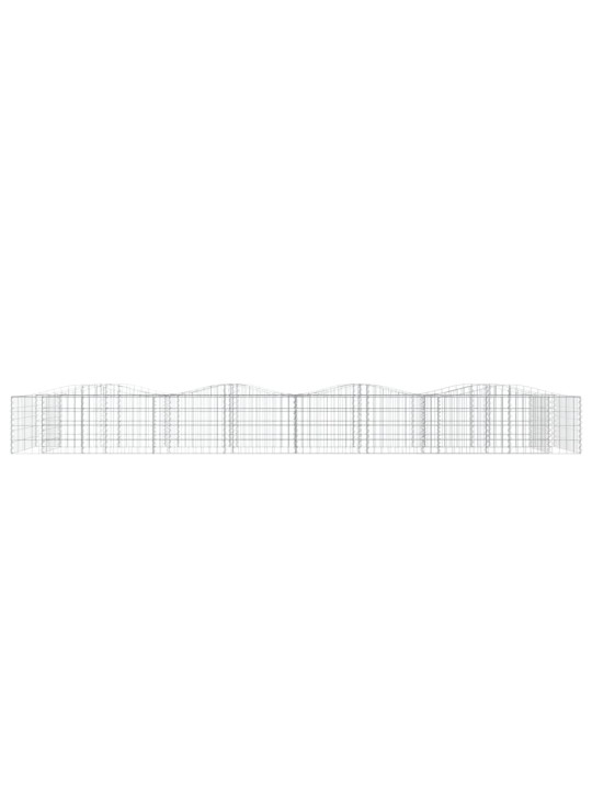 Klenutý gabion vyvýšený záhon 400x100x50 cm pozinkované železo
