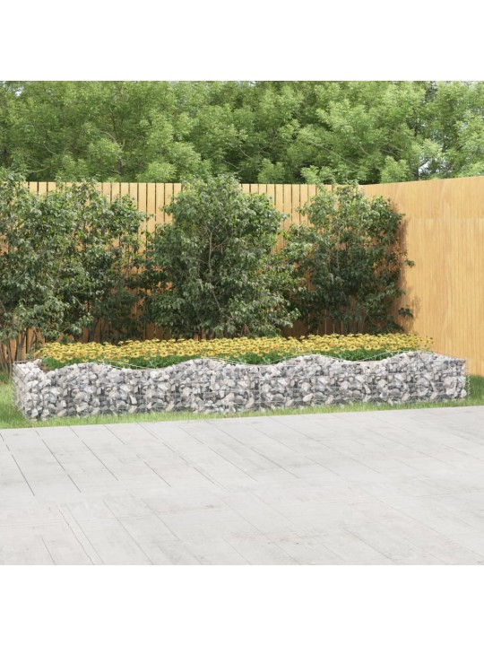 Klenutý gabion vyvýšený záhon 400x100x50 cm pozinkované železo