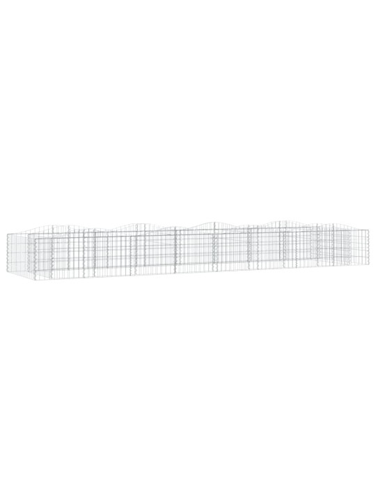 Klenutý gabion vyvýšený záhon 600x100x50 cm pozinkované železo