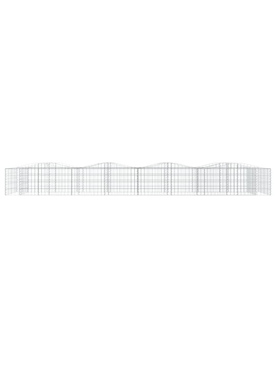 Klenutý gabion vyvýšený záhon 600x100x50 cm pozinkované železo
