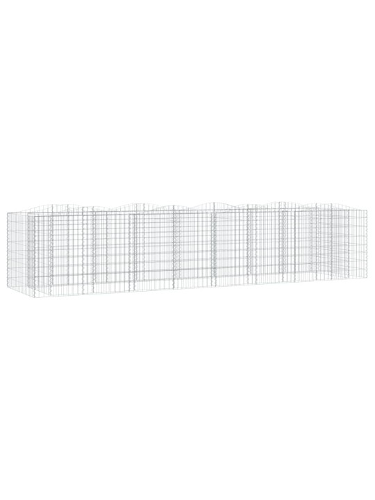 Klenutý gabion vyvýšený záhon 400x100x100 cm pozinkované železo