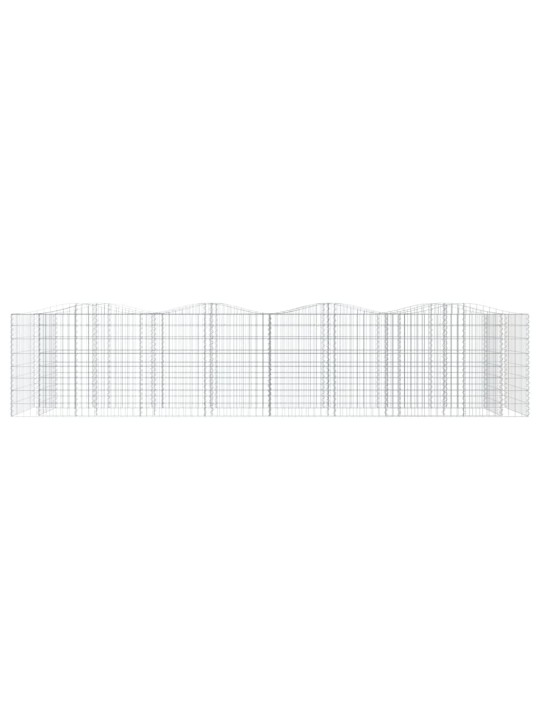 Klenutý gabion vyvýšený záhon 400x100x100 cm pozinkované železo