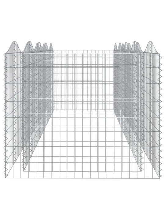 Klenutý gabion vyvýšený záhon 400x100x100 cm pozinkované železo