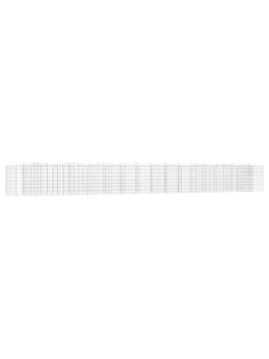 Klenutý gabion vyvýšený záhon 800x100x100 cm pozinkované železo