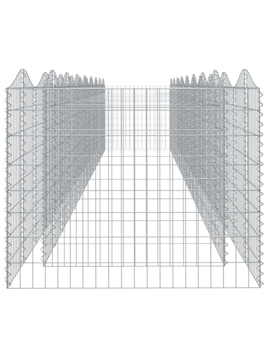 Klenutý gabion vyvýšený záhon 800x100x100 cm pozinkované železo