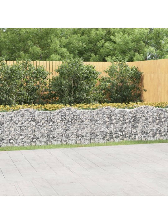 Klenutý gabion vyvýšený záhon 800x100x100 cm pozinkované železo