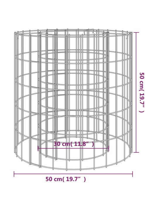 Gabionové ohniště Ø 50 cm pozinkovaná ocel