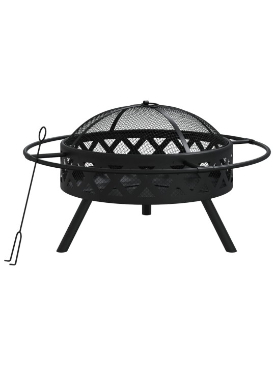 Ohniště s pohrabáčem 70 cm XXL ocel