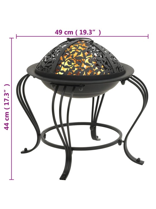 Ohniště s pohrabáčem 49 cm ocel