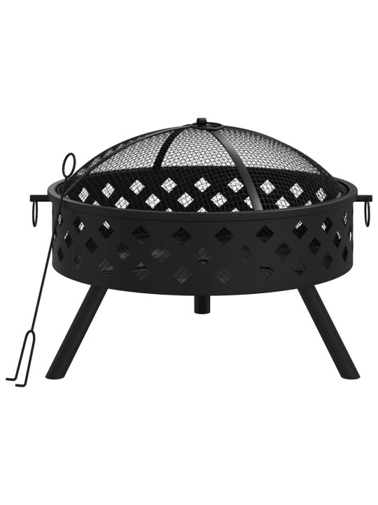 Ohniště s pohrabáčem 58 cm XXL ocel