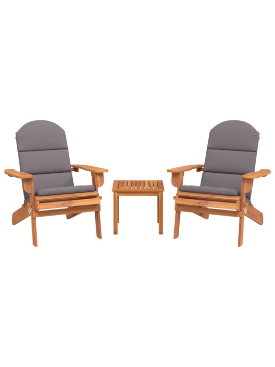 3dílná sada zahradního nábytku Adirondack masivní akácie