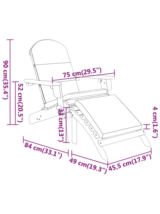 3dílná sada zahradního nábytku Adirondack masivní akácie