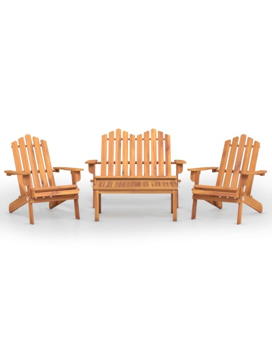 4dílná sada zahradního nábytku Adirondack masivní akácie