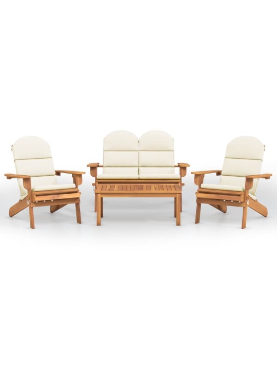 4dílná sada zahradního nábytku Adirondack masivní akácie