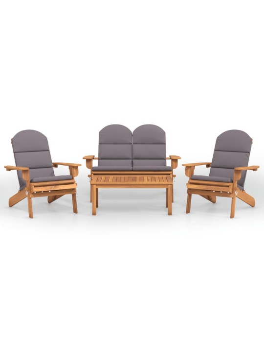 4dílná sada zahradního nábytku Adirondack masivní akácie