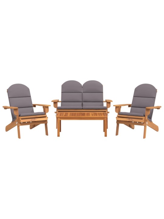 4dílná sada zahradního nábytku Adirondack masivní akácie