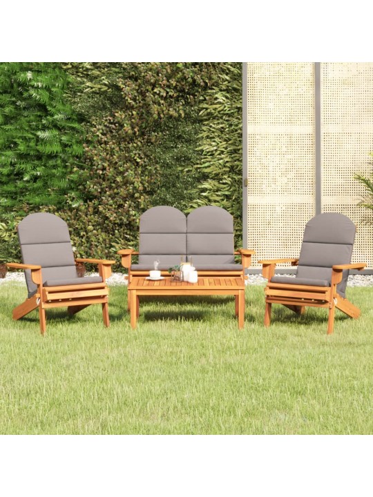 4dílná sada zahradního nábytku Adirondack masivní akácie