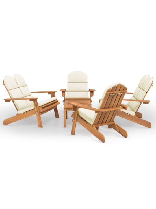 5dílná sada zahradního nábytku Adirondack masivní akácie