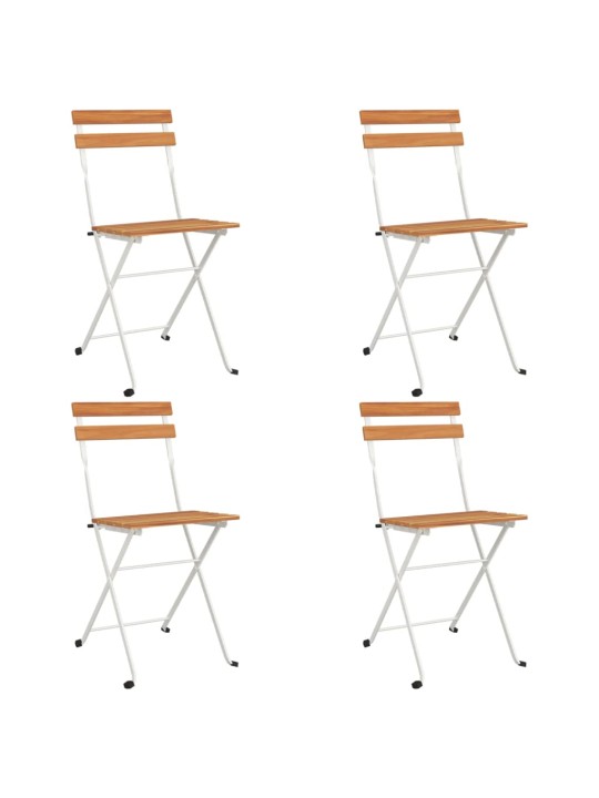 5dílný skládací bistro set masivní akáciové dřevo a ocel