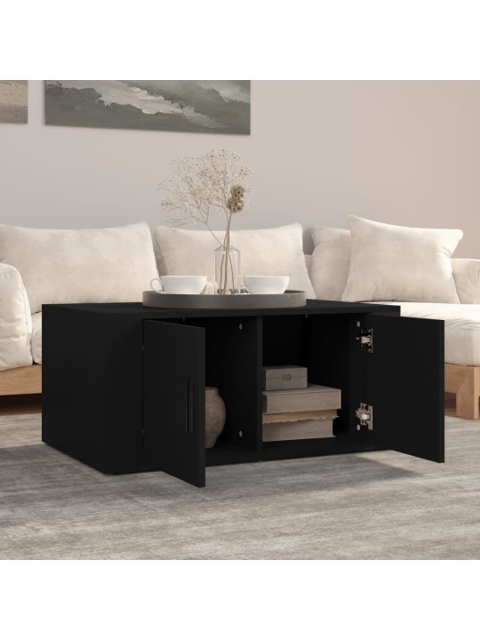 Konferenční stolek černý 80 x 50 x 36 cm kompozitní dřevo