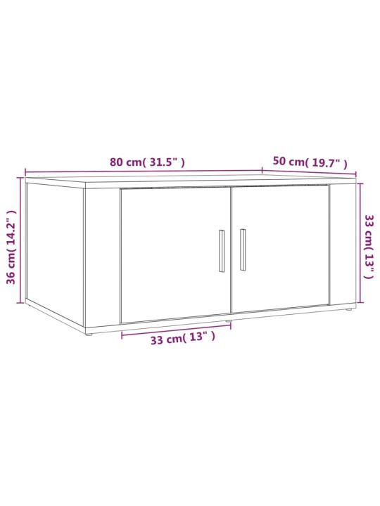 Konferenční stolek betonově šedý 80x50x36 cm kompozitní dřevo