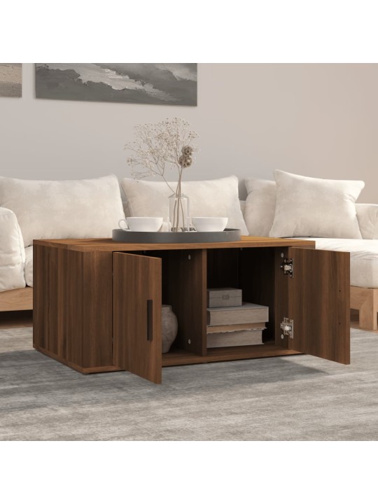 Konferenční stolek hnědý dub 80 x 50 x 36 cm kompozitní dřevo