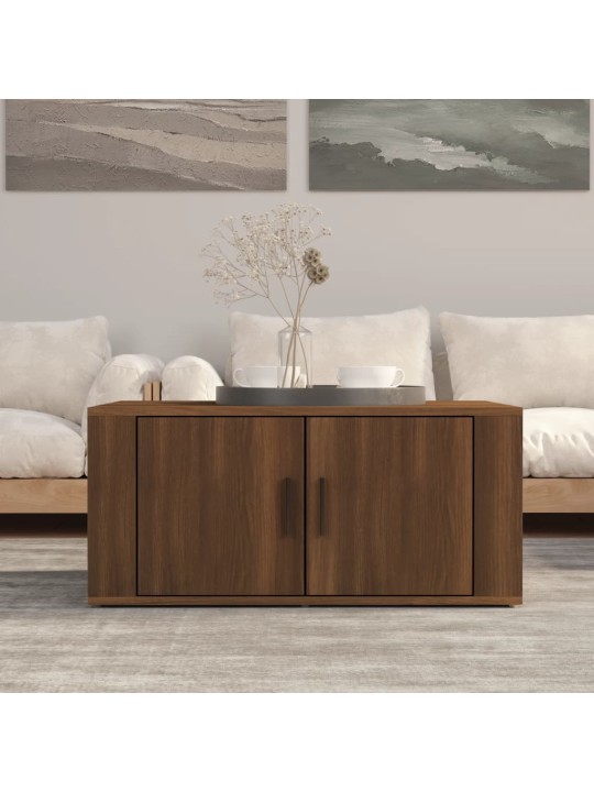 Konferenční stolek hnědý dub 80 x 50 x 36 cm kompozitní dřevo