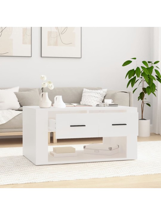 Konferenční stolek bílý 80 x 50 x 40 cm kompozitní dřevo