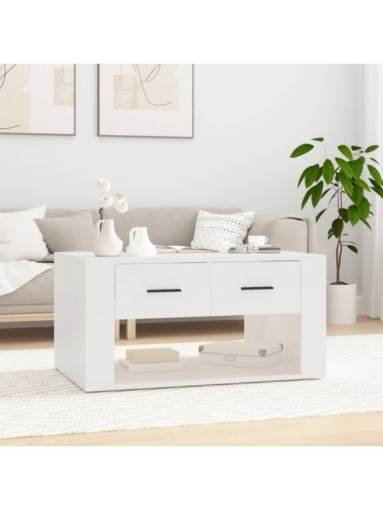 Konferenční stolek bílý 80 x 50 x 40 cm kompozitní dřevo