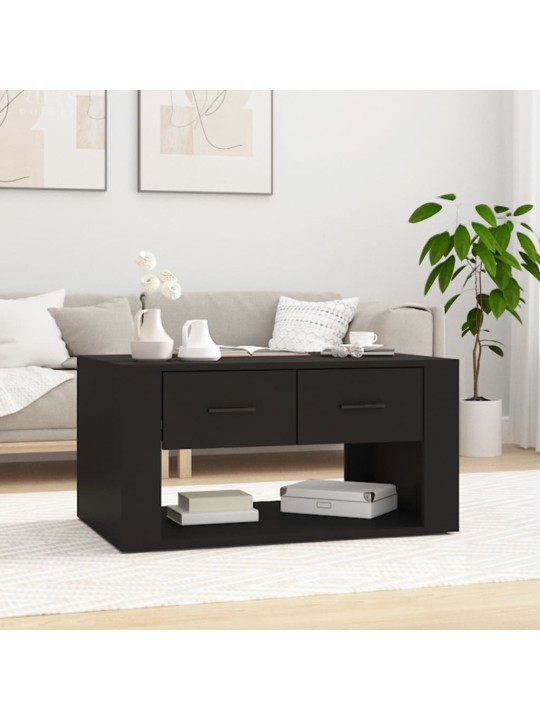 Konferenční stolek černý 80 x 50 x 40 cm kompozitní dřevo