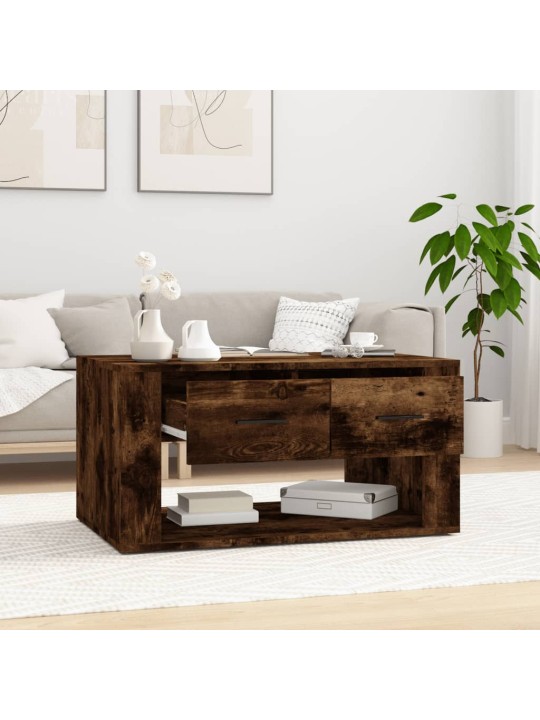 Konferenční stolek kouřový dub 80x50x40 cm kompozitní dřevo