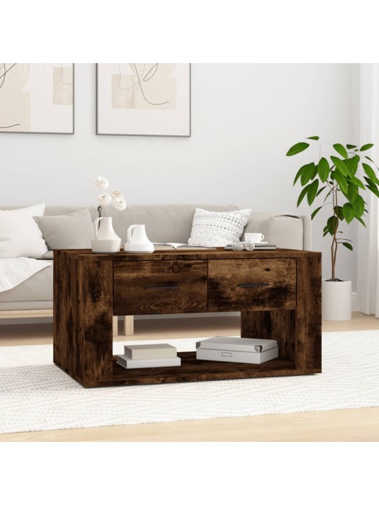 Konferenční stolek kouřový dub 80x50x40 cm kompozitní dřevo