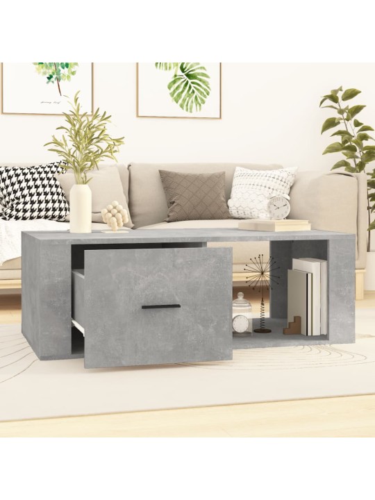 Konferenční stolek betonově šedý 100x50,5x35cm kompozitní dřevo